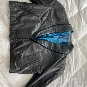 Vintage black leather jacket
